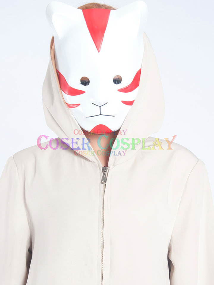 2511 Naruto Shippuden ANBU AKU White Cosplay Mask